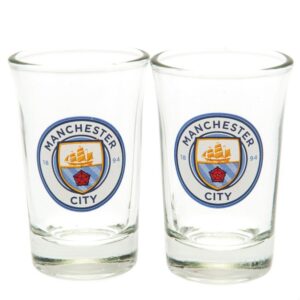 Manchester City FC 2pk Shot Glass Set