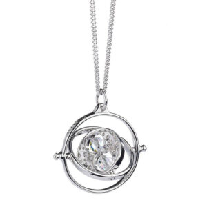 Harry Potter Sterling Silver Crystal Necklace Time Turner