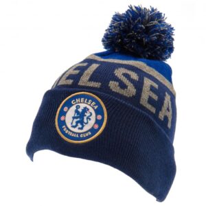 Chelsea FC Navy Text Ski Hat