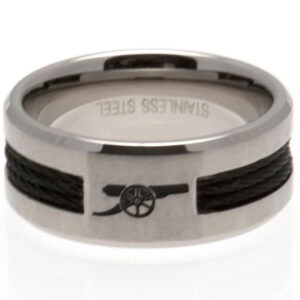 Arsenal FC Black Inlay Ring Large