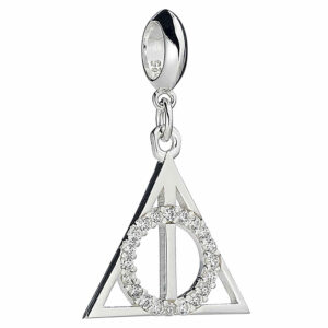 Harry Potter Sterling Silver Crystal Charm Deathly Hallows