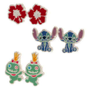 Lilo & Stitch Plated Brass Earring Set