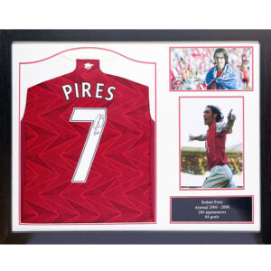 Arsenal FC Pires Signed Shirt (Framed)